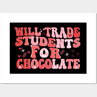 will trade students for chocolate groovy valentines day Posters and Art